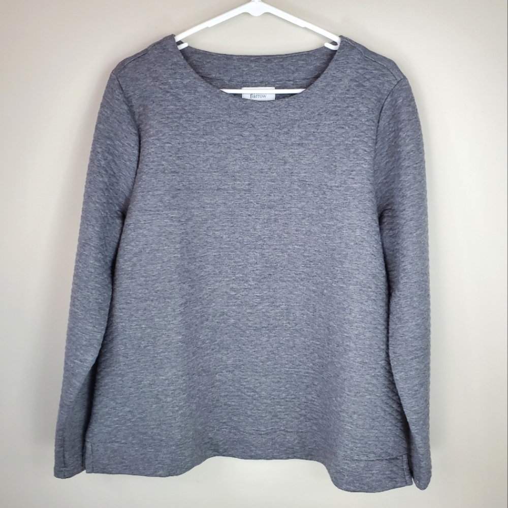 Croft & Barrow Size L Gray Lightweight Long Sleeve Sweatshirt